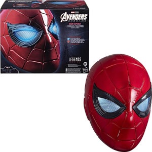 마블 레전드 시리즈 아이언 스파이더 맨 일렉트로닉 헬멧 전자식 웨어러블 헬멧 빛나는 눈