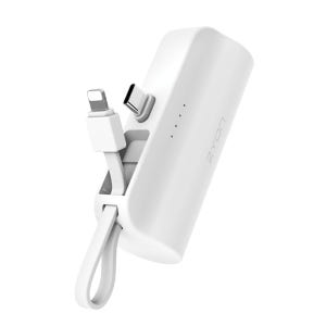 C타입 8핀 2in1 동시충전 5000mAh 도킹형 일체형 미니 보조배터리