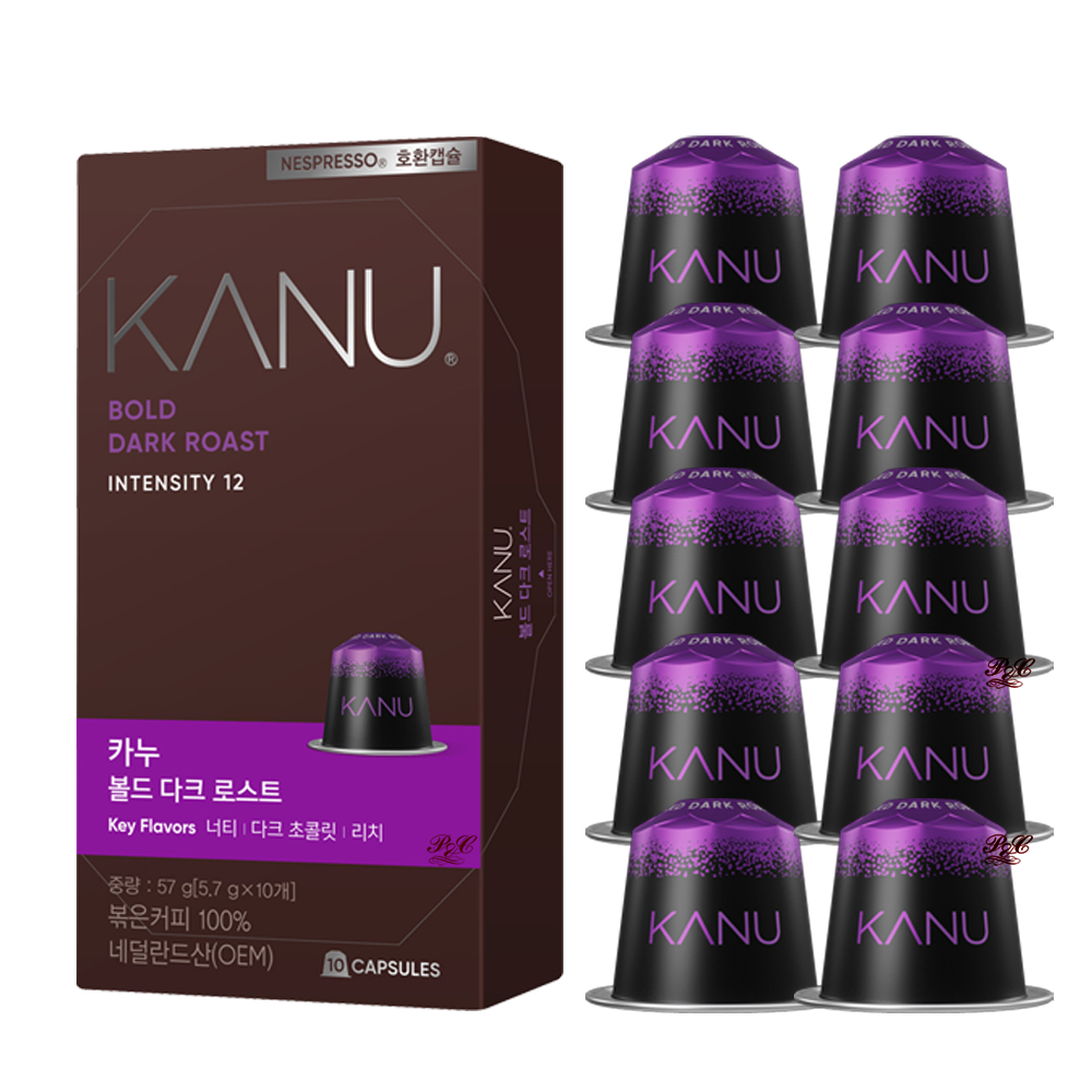 카누 네스프레소 호환 캡슐 커피 볼드 다크로스트, 10개입, 1개