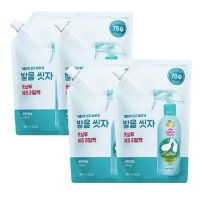 온더바디 발을씻자 리필 레몬 500ml 4개 대용량