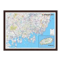 경상남도전도+제주도 110x79cm 액자 소형 - 경남 제주 경상남도 지도 코리아