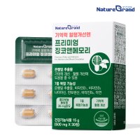 기억력영양제 은행잎추출물 프리미엄 징코앤메모리 500mg x 30정 네이처그랜드