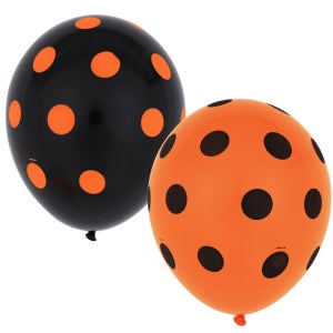 퀄라텍스 28cm 빅폴카도트 50입 할로윈풍선