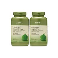 GNC 지엔씨 징코 빌로바 은행 잎 추출물 60mg 300캡슐 X2