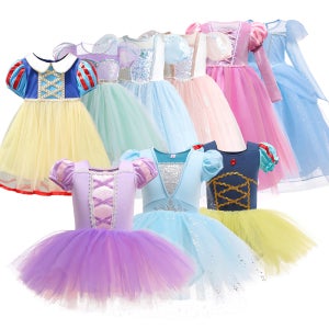 백설공주 드레스 라푼젤 인어공주 신데렐라 엘사 여아 스팽글 발레복 코스튬 생일 선물