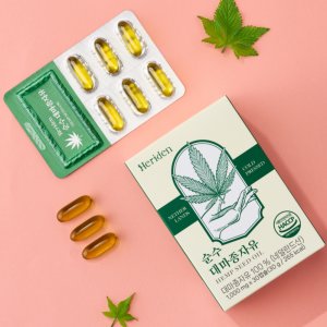 냉압착 대마종자유 효능 헤리든 순수 1000mg 30캡슐
