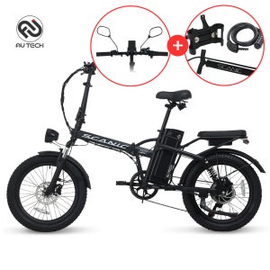 AU테크 스카닉 M20 MAX 850W 배달 접이식 팻바이크 PAS 스로틀 전동 전기자전거 48V 10Ah 블랙(무광), 50.8cm(20인치)