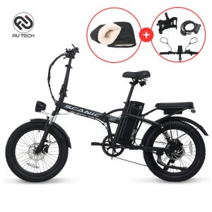 AU테크 스카닉 M20 MAX 850W 배달 접이식 팻바이크 PAS 스로틀 전동 전기자전거 48V 10Ah 블랙(무광), 50.8cm(20인치)