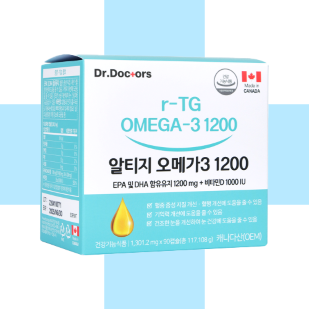 <b>닥터닥터스</b> 알티지 <b>오메가3</b> 비타민D 영양제 3개월분