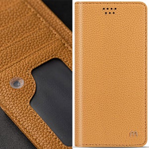 토리 플립 천연가죽 지갑 카드 케이스 머스타드, LG Q92 LM-Q920N