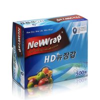 뉴랩 HD위생장갑 500매(뽑아쓰기형)비닐장갑크린 랩