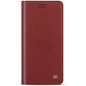 LG X5 2018 지갑 케이스 LM-X510S X510K X510L 토리 천연소가죽 플립 버건디레드