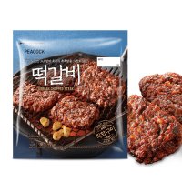 피코크 떡갈비 450g x 4팩 직화구이 함박 스테이크 불향 캠핑요리