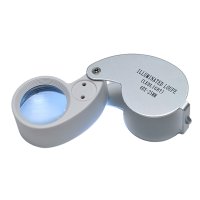 휴대용 초경량 루페 고배율 UV & LED 램프 루페 40X