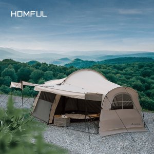 캠핑 글램핑 터널형 텐트 방수 야외 가족용 넓은 공간