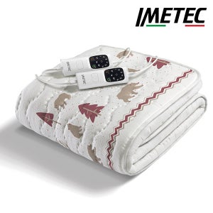 이탈리아 이메텍 전기요 프리미엄 전자파안심 순면 IMD-016A(곰/더블) + 전용커버 (화이트)