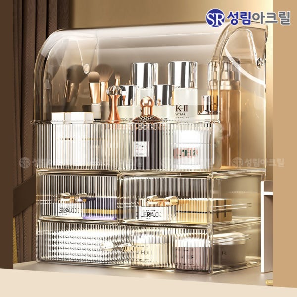 화장품정리함 화장대 정리 수납함 메이크업 정리대 투명 아크릴 보관함 수납 CH TEM S