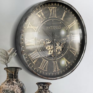 엔틱 인테리어 선물 대형 무소음 태엽 벽걸이 고급 거실 벽시계 아리온60