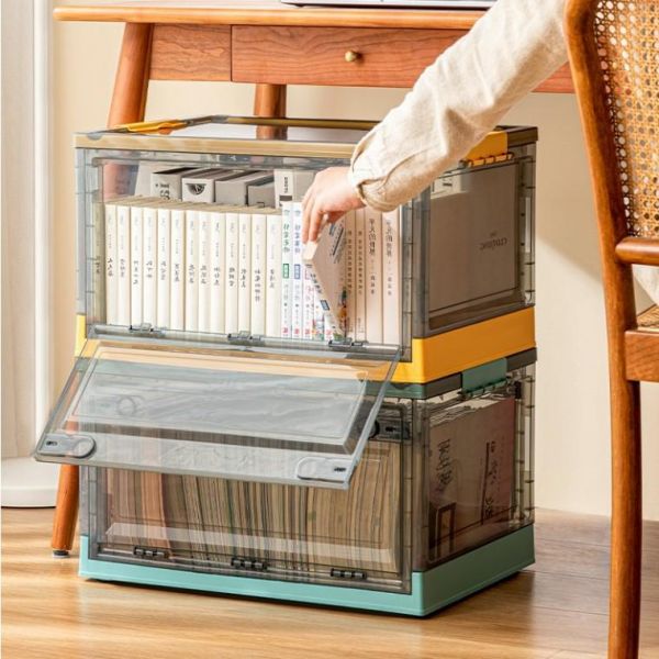 리빙박스 폴딩박스 옷장 보관 옷 추천 접이식 정리함 특가상품 투명 오픈형 수납 소형/중형