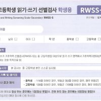 중등 고등 읽기 쓰기 선별검사 학생용(RWSS-S) 김애화, 10개 묶음/ 단빛