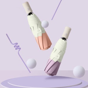 휴대용 우산 접이식 자동 파스텔 투톤 컬러 경량 여성 여자 3단