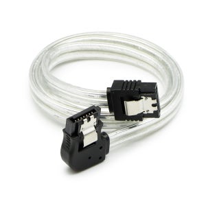 마하링크 SATA3케이블 6Gb/s Lock L형 라운드 투명 화이트 0.5M ML-S3L9W