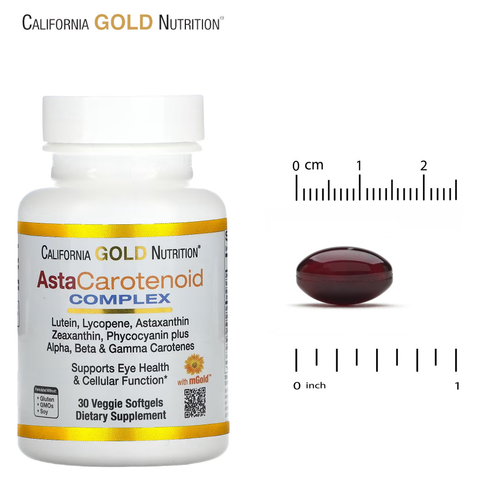 캘리포니아골드 <b>아스타카로티노이드 컴플렉스</b> 복합체 라이코펜 리코펜 30정