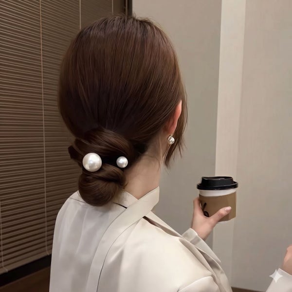 진주머리끈 짱짱한 머리방울 고탄력 곱창밴드 헤어악세서리