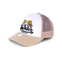 Von Dutch 메쉬 캡 Trucker Baker 모자 white tan