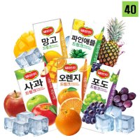 델몬트드링크 과일주스세트 오렌지 사과 포도 망고 파인애플 190ml 8팩씩 40팩