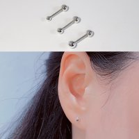 925실버 미니 볼 피어싱 귀걸이 낱개 0.8mm 얇은 침 귓볼 귓바퀴 이너컨츠