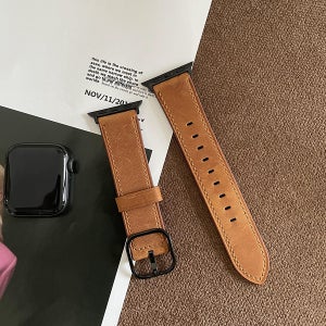 가죽가죽 날개형 날개형 호스 워치 4 5 6 SE7 남녀 가을 겨울 패션 패션에 스트랩