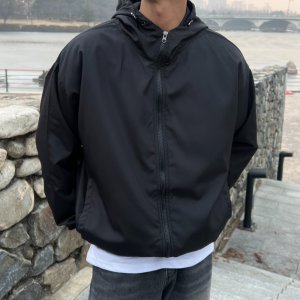 남자 바람막이 자켓 후드 점퍼 우븐 윈드브레이커 아노락 바스락