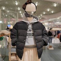 [빈BEEN12] 20223 F/W PBX53JP02BK 아동 블랙 노카라 패딩 점퍼