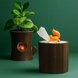 퀄리디자인 다람쥐 두루마리 휴지케이스 티슈 냅킨케이스