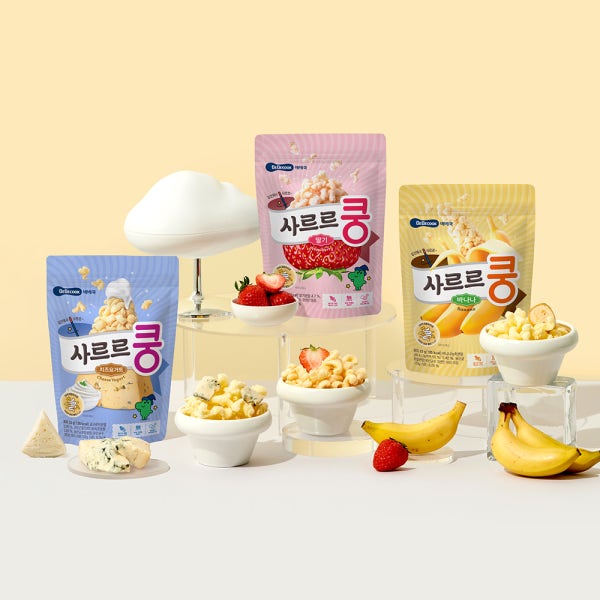 베베쿡 사르르쿵 12봉(딸기/바나나/치즈요거트)