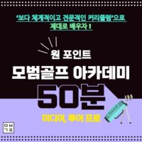 [ 원포인트 50분 - 투어프로 ] 1:1 프리미엄 골프 레슨 프로 주니어 선수 아마추어