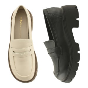 여성 통굽 키높이 페니 로퍼 5cm