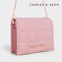 찰스앤키스 CHARLES&KEITH 여성 퀼팅 미니 스몰 지갑