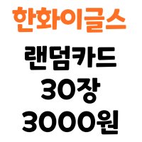 scc 2019-2022 한화이글스 랜덤 베이스 카드 / 야구 랜덤카드 30장 3000원