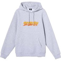 스투시 파이어 엠보싱 로고 스웻셔츠 후디 후드 FIRE HOODIE GREY-XL