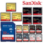 샌디스크 정품 SD메모리카드, SDHC, SDXC, CF카드 모음 32GB~1TB 이미지