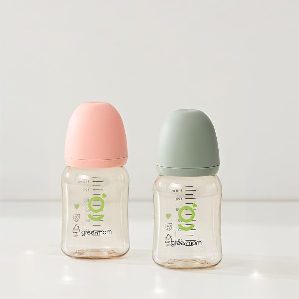 [트윈팩] 그린맘 베이직 PPSU 슬림형 150ml 노꼭지 젖병
