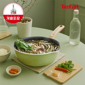 [옵션] 테팔 인덕션 티타늄 1X 원픽냄비팬 22cm NEW 피스타치오 그린