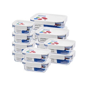 [N단독구성]락앤락 더 클리어 내열유리 밀폐용기 필수 12P 풀세트