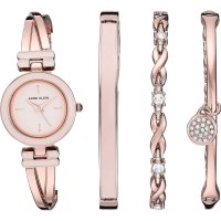 Anne Klein 앤 클라인 여성 뱅글 워치 프리미엄 크리스탈 액센트 팔찌 세트 2종