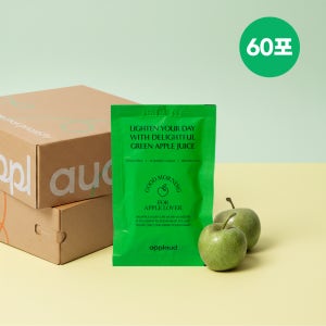 어플러드 국내산 원물 100% 무설탕 풋사과즙 110ml, 60개