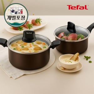 [옵션] 테팔 인덕션 티타늄 1X 뉴 이노바시오 냄비 2종 세트(편수18+양수20)