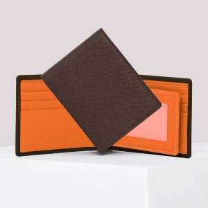 [이니셜 각인] 마뜨 사피아노 소가죽 콤비 남자 반지갑