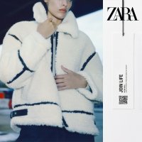 자라 여성 뽀글이 자켓 에코 퍼 바이커 점퍼 ZARA